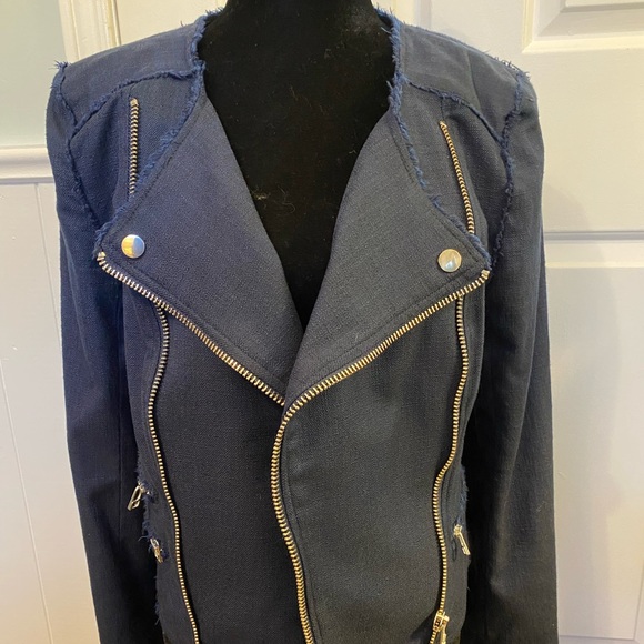 Veronica Beard Jackets & Blazers - Perfect Spring piece. BNWT Navy Veronica Beard Stevie Moto Jacket size 8